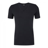 T-Shirt scollo a V 50475415 10243551 01 001 BOSS Black 