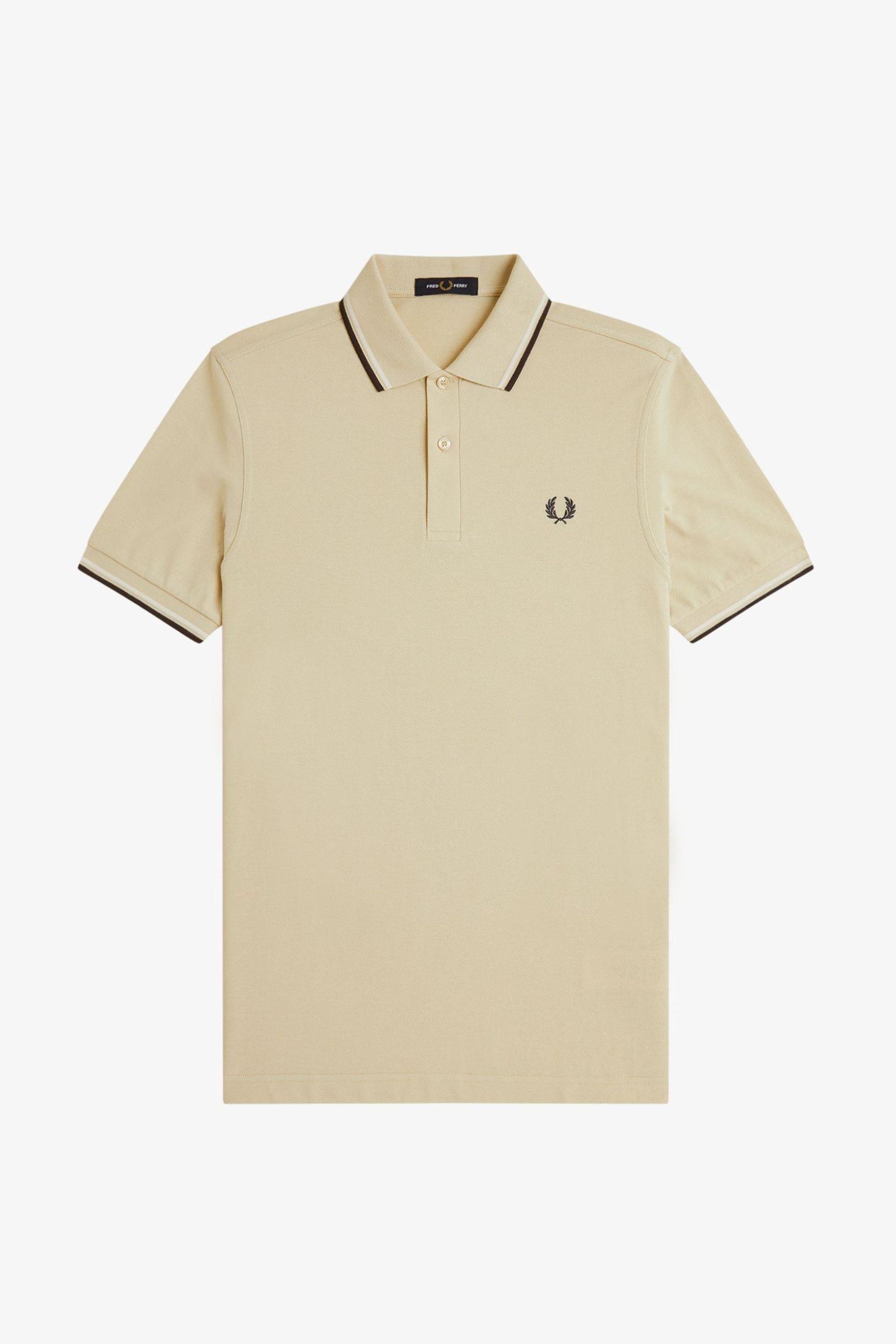 Polo manica corta M3600 12B FRED PERRY Oatm/snwh/anchgr 