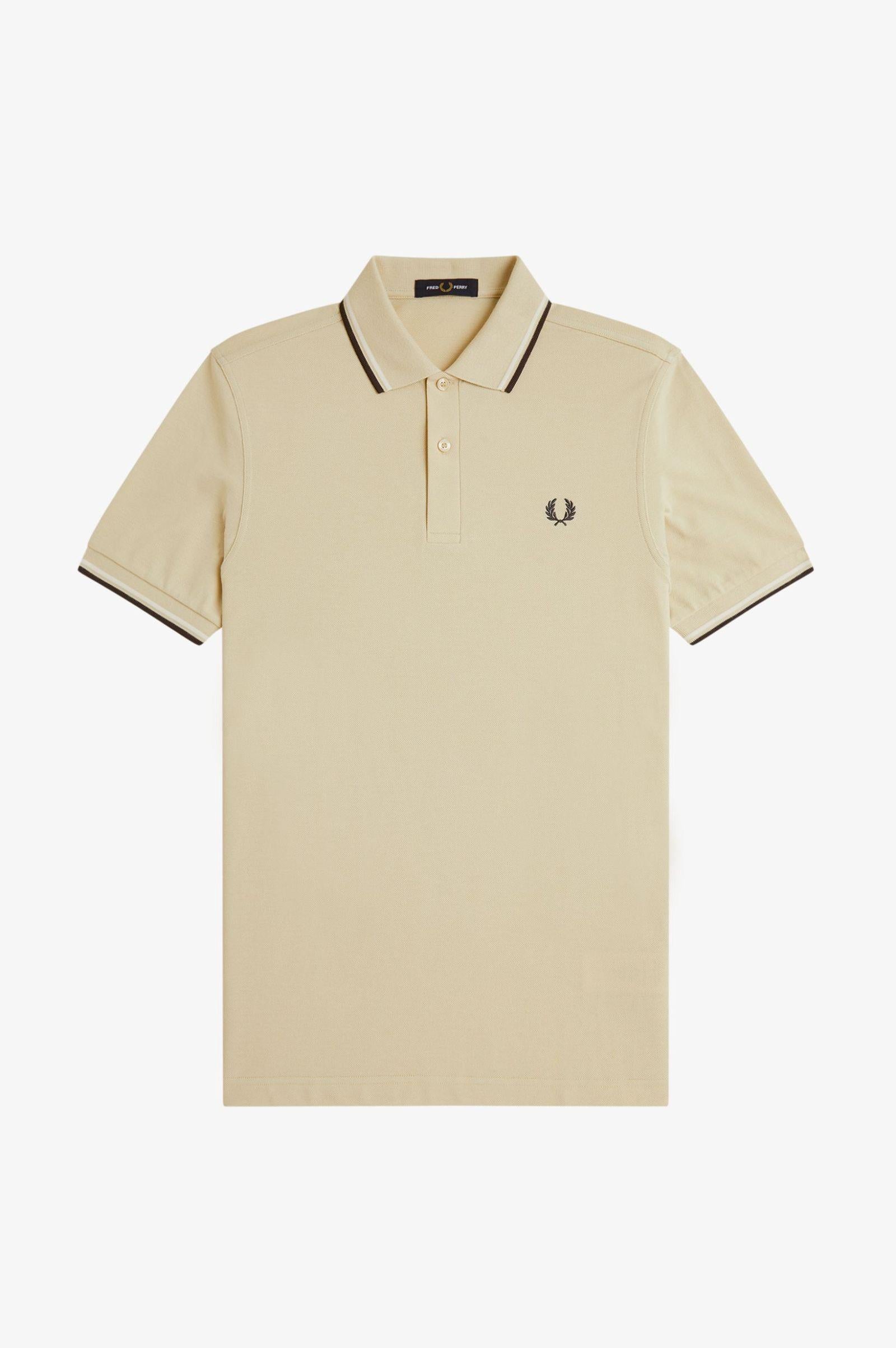Polo manica corta M3600 12B FRED PERRY Oatm/snwh/anchgr 