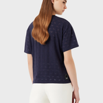 T-shirt in jersey devoré eagle all over 3R2T7F 2JWBZ 0918 EMPORIO ARMANI Blue 