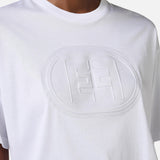 T-shirt in jersey con logo embossed MA60N51E2 270 ELISABETTA FRANCHI Gesso 