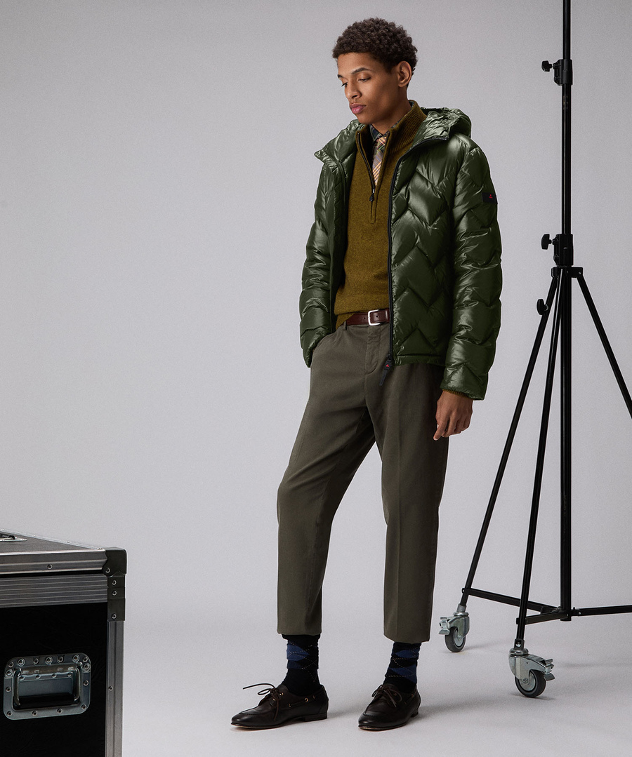 Piumino con cappuccio PEU5581 01181950 669 PEUTEREY Green 