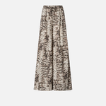 Pantaloni ampi con stampa snake 106963A3B1 CZ9 PINKO Beige/nero 
