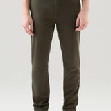 Pantaloni chino in cotone tinto in capo CFWOTR0138MRUT3343 614 WOOLRICH Dark green 