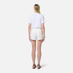 T-shirt in jersey con logo ricamato e strass MA00251E2 270 ELISABETTA FRANCHI Gesso 