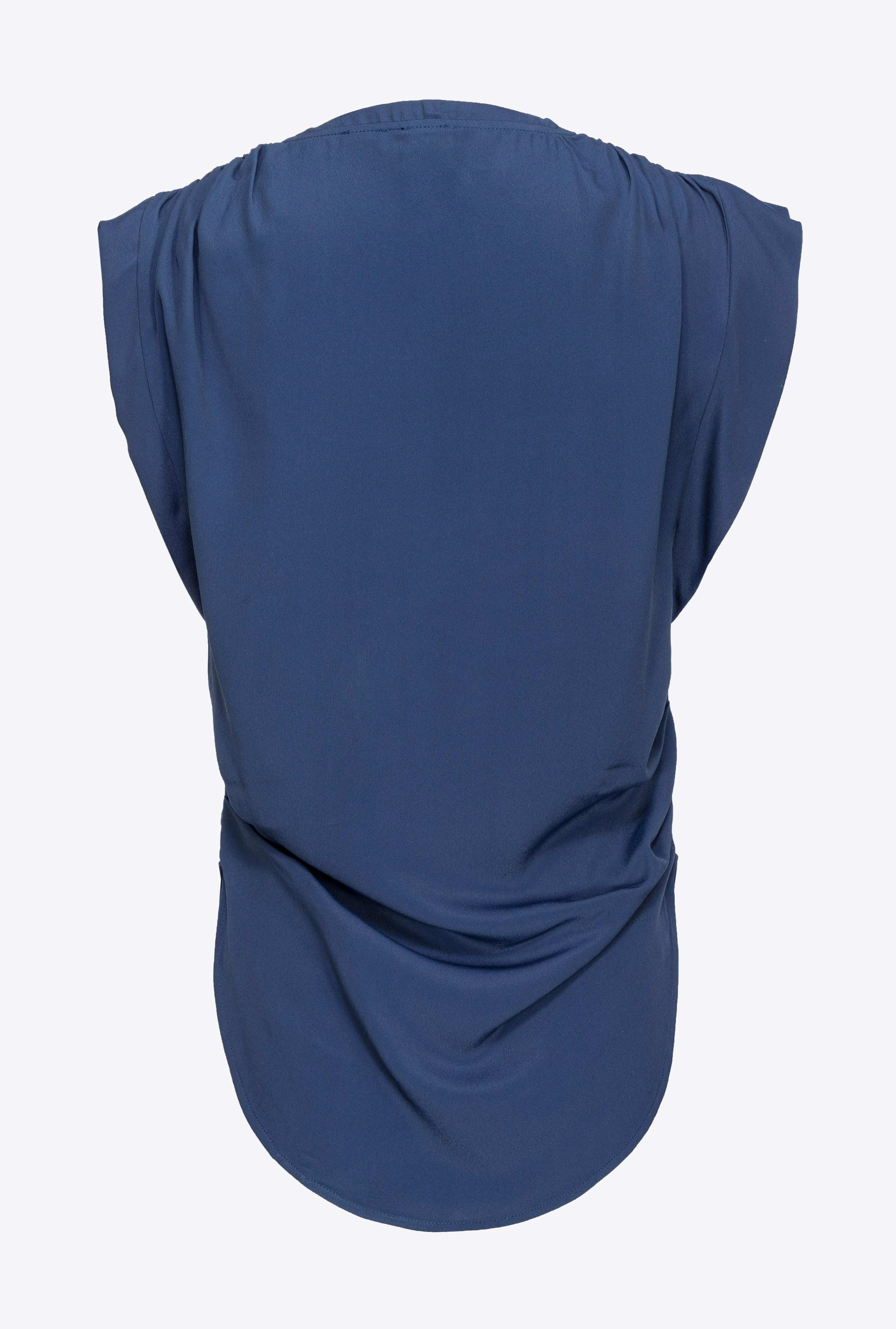 Blusa scollata 103113A1O8 G57 PINKO Blue 