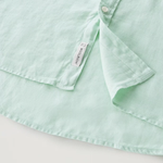 Camicia in puro lino tiinto in capo CFWOSI0113MRUT3372 6585 WOOLRICH Harbor green 