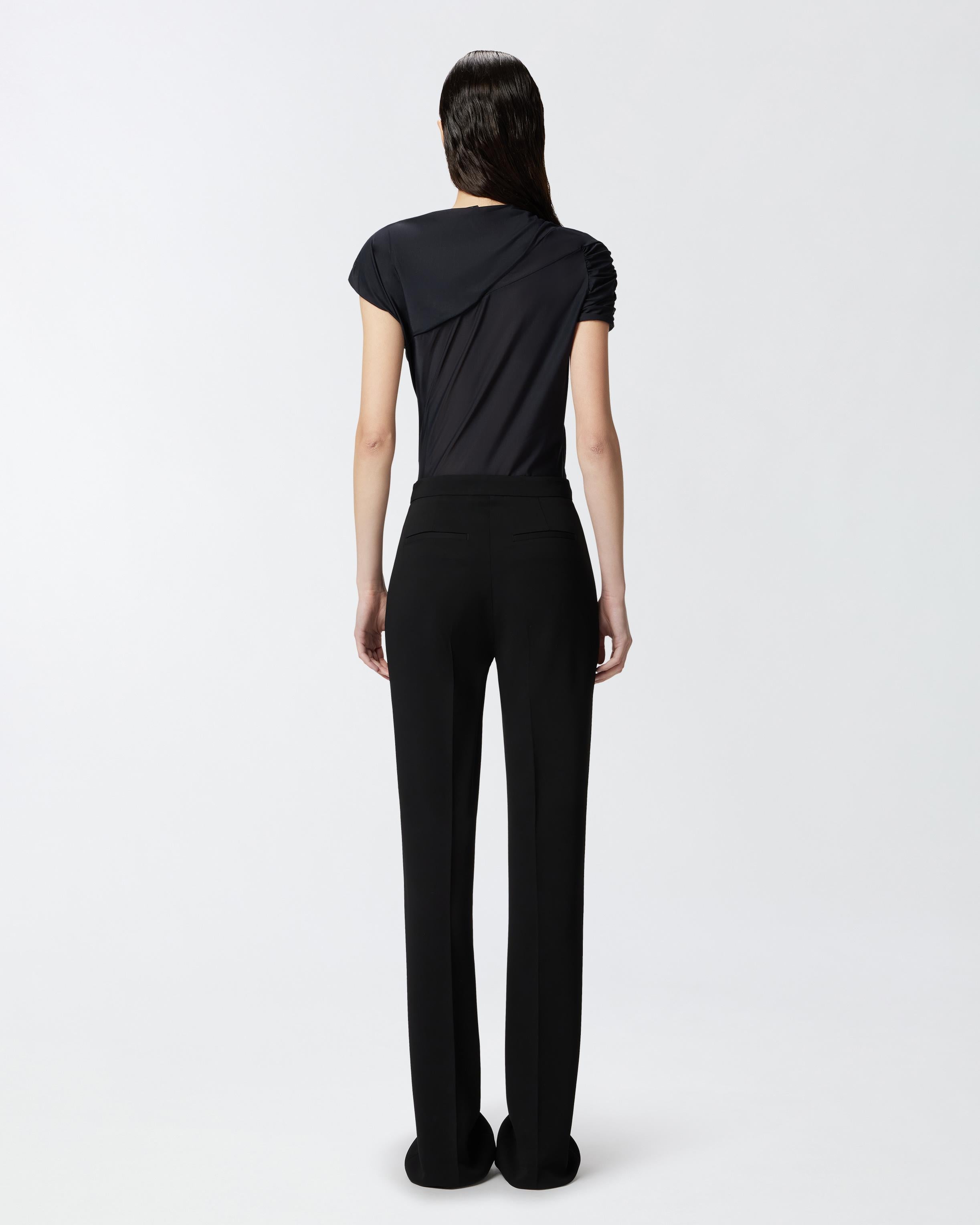Pantaloni eleganti svasati in cady tecnico 104690A213 Z99 PINKO Nero limousine 
