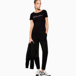 T-Shirt in jersey stretch 7W000978 AF10373 UC001 EA7 Black 
