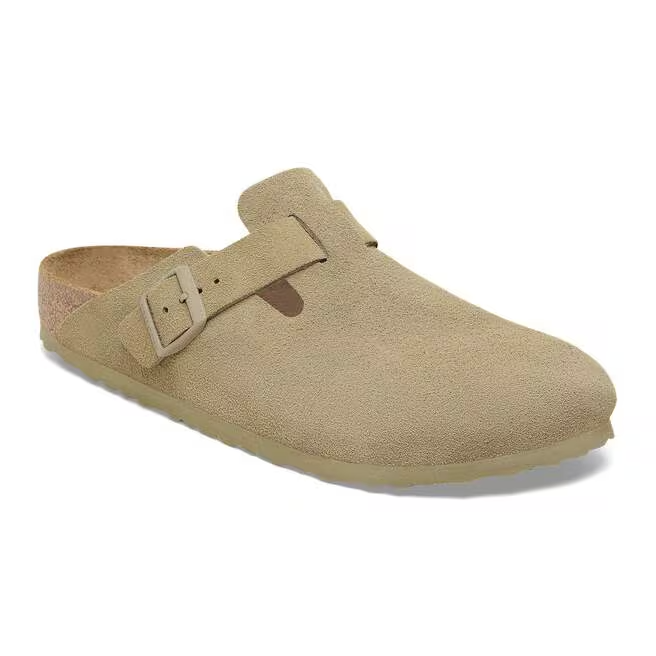 Sabot in pelle scamosciata BOSTON 1025844 FADED KHAKI BIRKENSTOCK Faded khaki 
