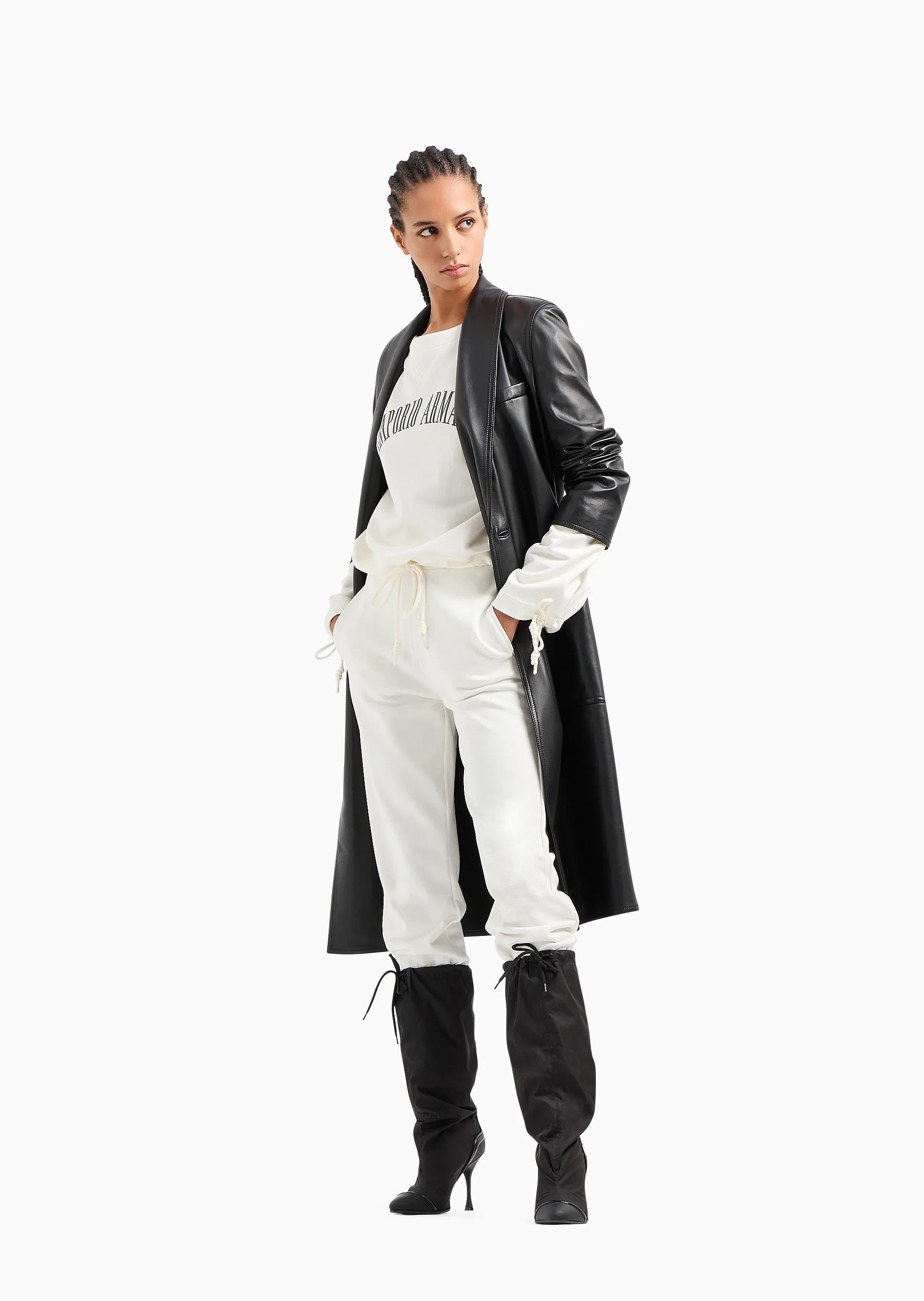 Jogger in felpa 3D2P7B 2J49Z 0101 EMPORIO ARMANI Bianco caldo 