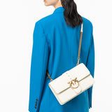 Borsa in pelle con tracolla 100053A0F1 Z14Q PINKO Avorio 