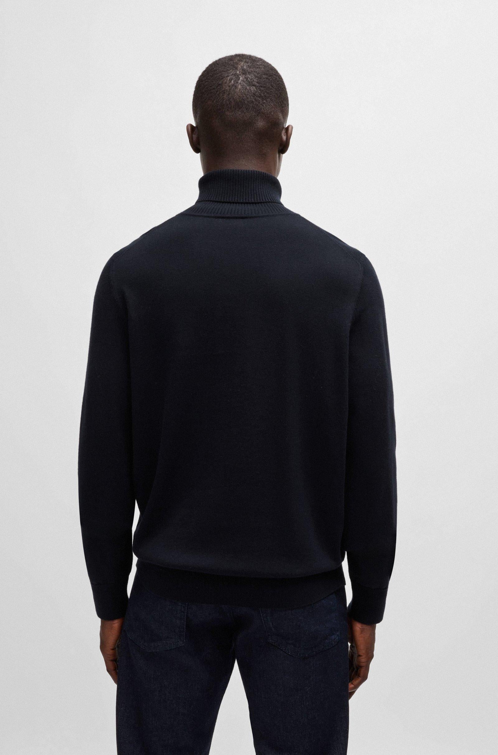 Maglia a collo alto cotone e cashmere 50527573 10265865 01 404 BOSS Dark blue 