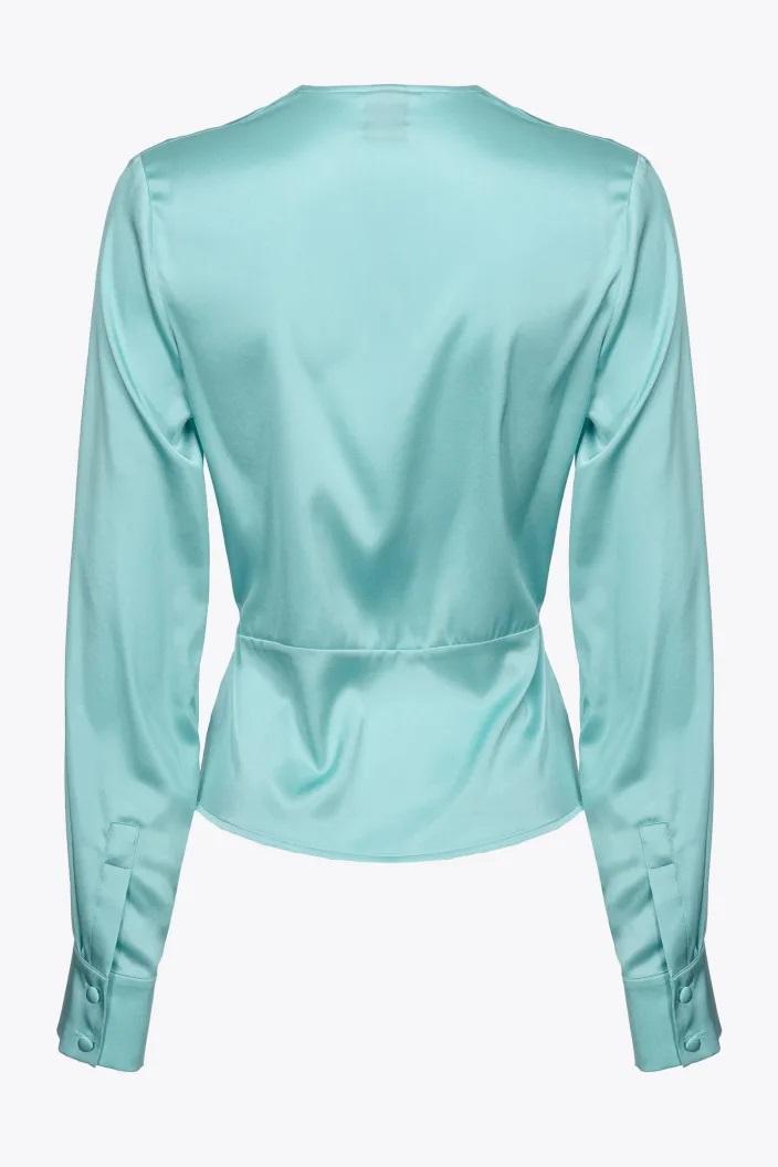Blusa Loose Fit 100108ZR64 E77 PINKO Green 