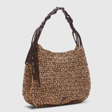 Borsa hobo in rafia 12402083 BLACK ERMANNO FIRENZE Black 