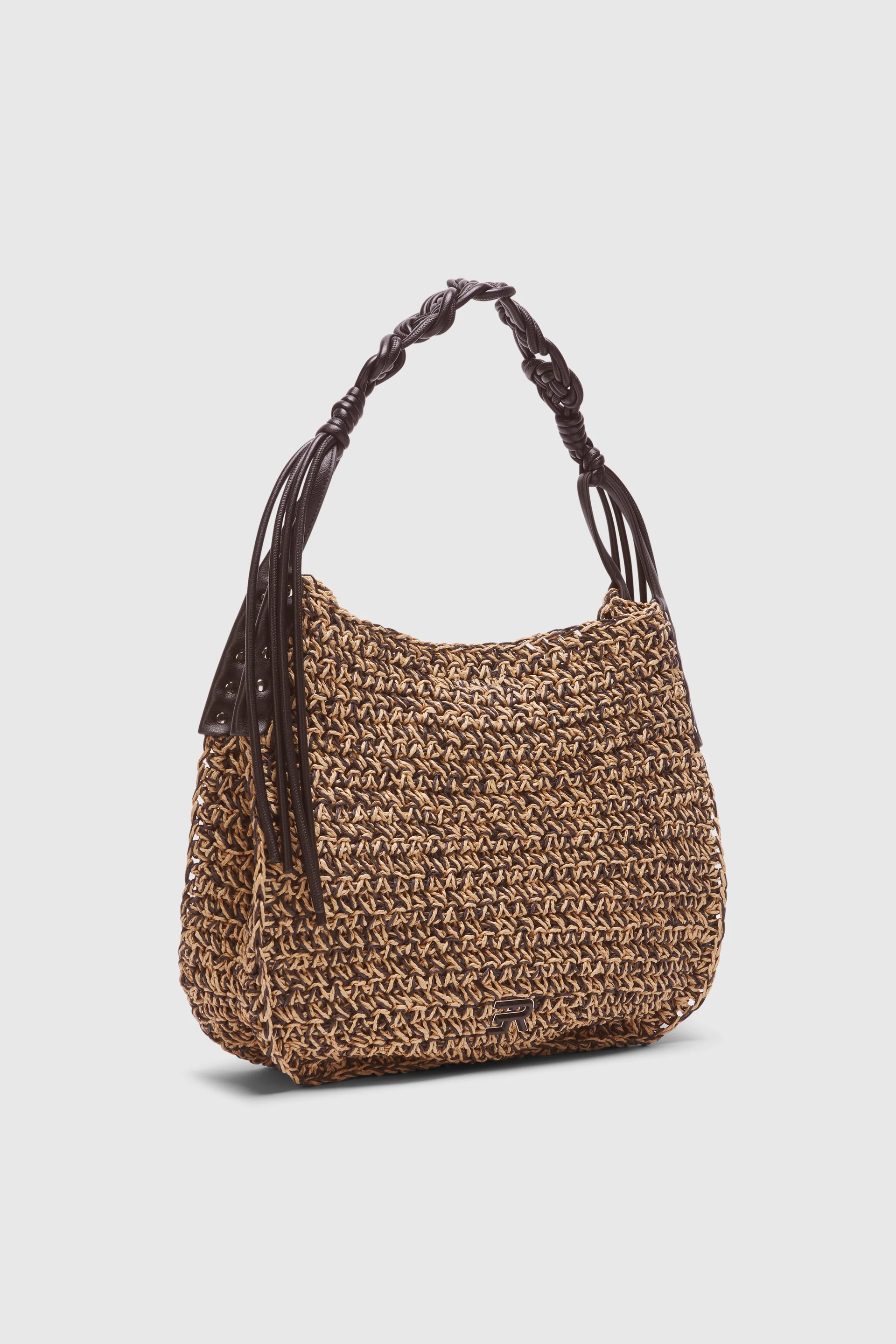 Borsa hobo in rafia 12402083 BLACK ERMANNO FIRENZE Black 