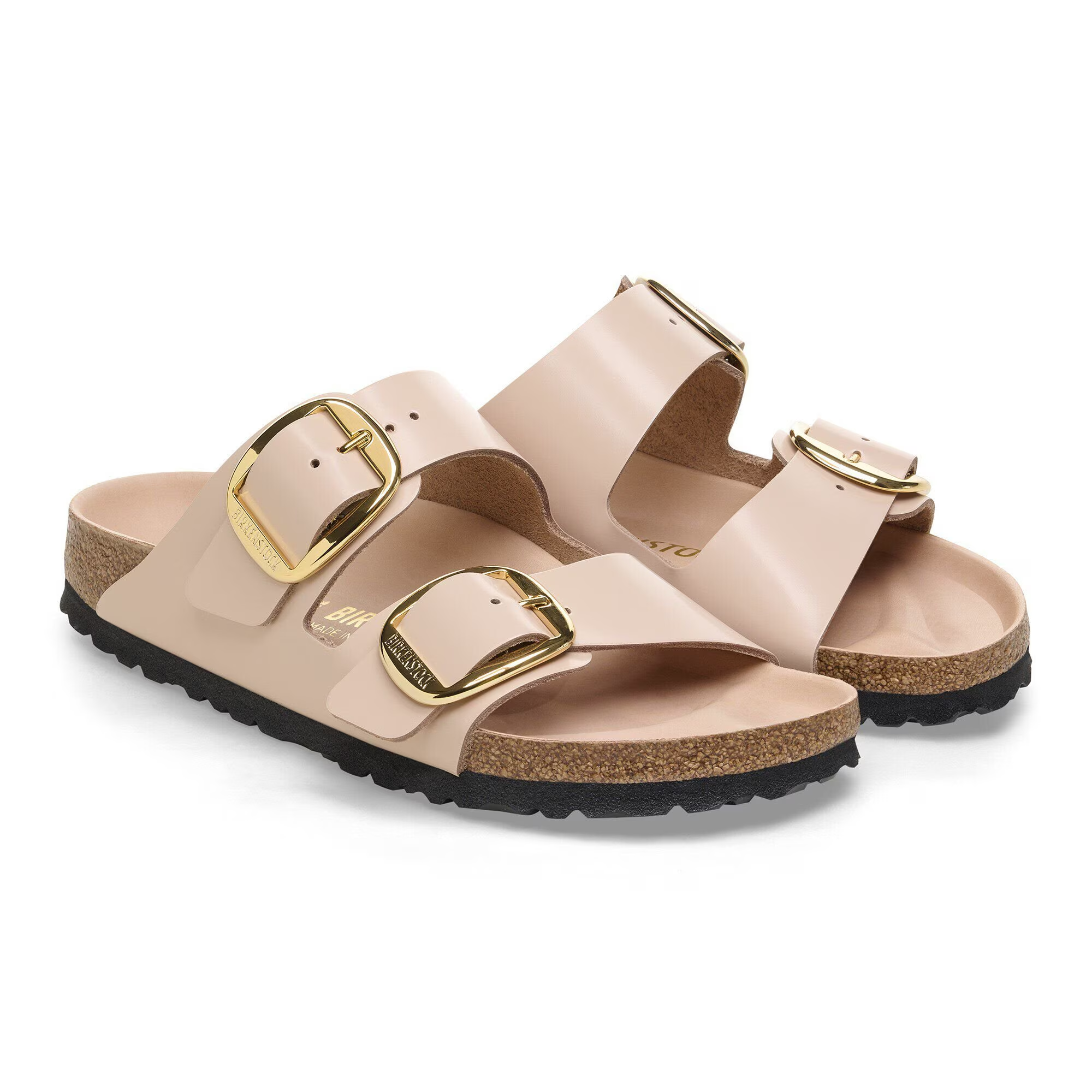 Ciabatta in vernice ARIZONA BIG BUCKLE 1026553 SHINE NEW BEIGE BIRKENSTOCK Shine new beige 
