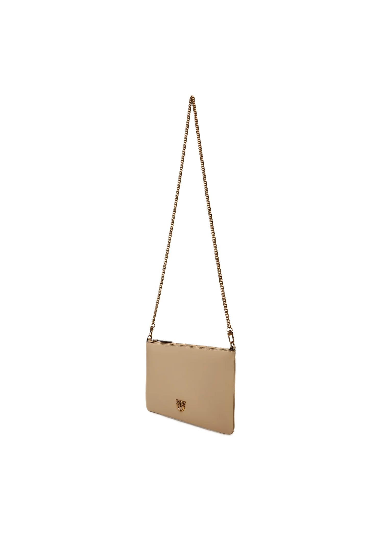 Borsa in pelle 100455A0F1 C50Q PINKO Beige-grigio fumo-antique 