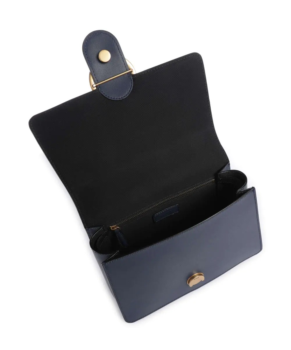 Borsa a mano e tracolla media in pelle 100066A0F1 G08Q PINKO Blu indaco ombroso-antique 