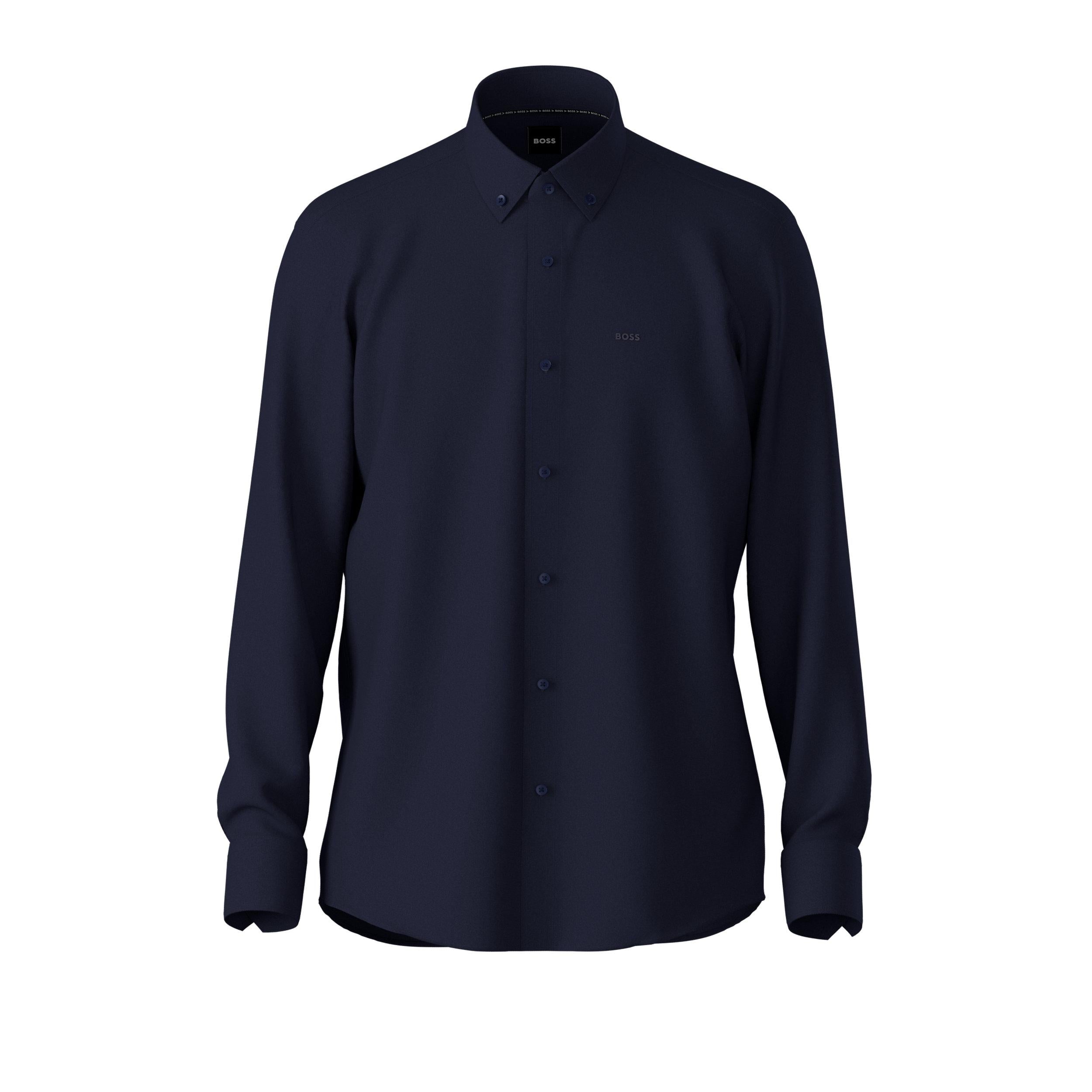 Camicia regular fit con botton down al collo 50469378 10239284 01 410 BOSS Navy 