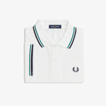 Polo manica corta M3600 02C FRED PERRY Snowwht/sgrn/nvy 
