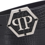 Cintura in pelle stampata MVA0978 PLE010N 02 PHILIPP PLEIN Black 