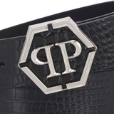 Cintura in pelle stampata MVA0978 PLE010N 02 PHILIPP PLEIN Black 