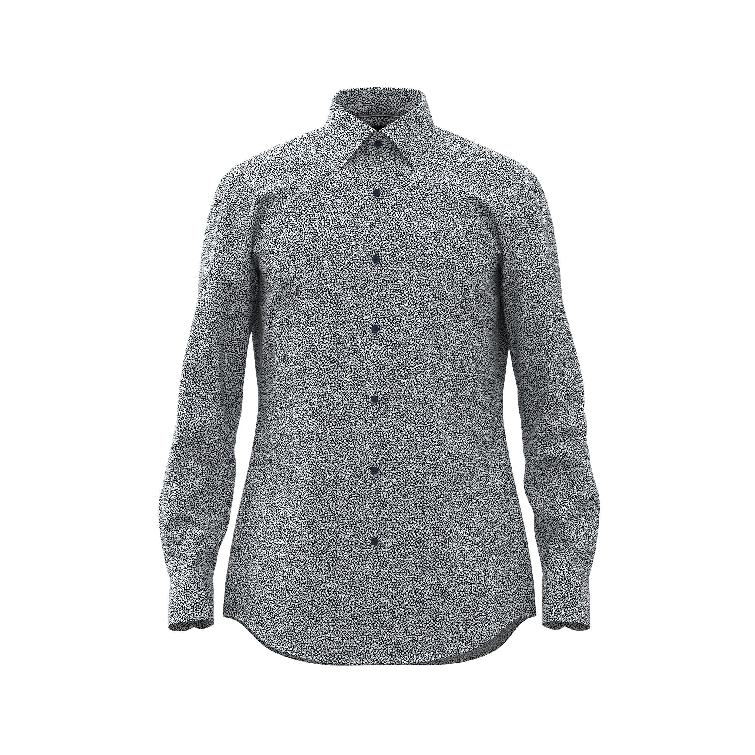 Camicia slim fit fantasia 50512856 10258453 01 404 BOSS Dark blue 