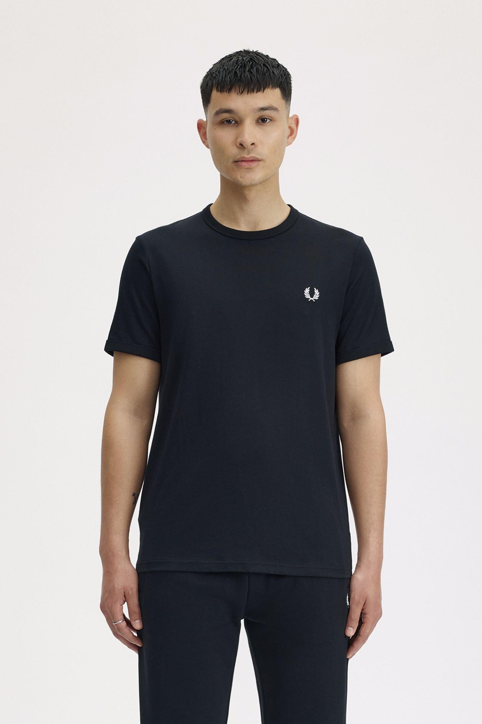 T-Shirt manica corta M3519 102 FRED PERRY Black 