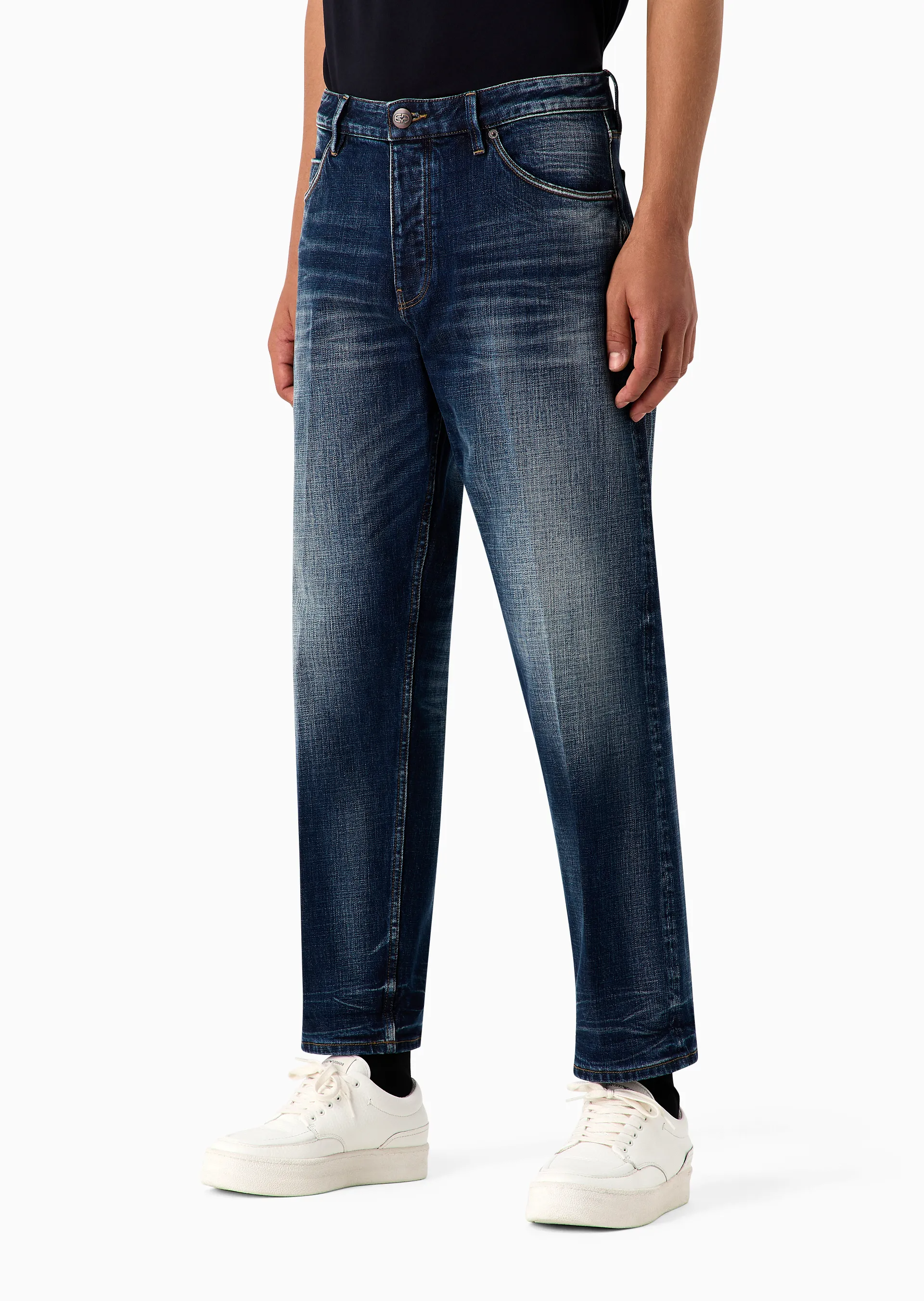 Jeans loose fit in denim selvedge Denim Lab 6R1J69 1DQTZ 0942 EMPORIO ARMANI Blue denim medium 