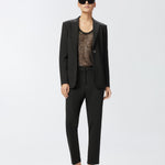 Blazer monopetto in viscosa effetto scuba 104903A1L3 Z99 PINKO Black 