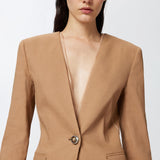 Giacca con rifiniture in tulle 104674A2EE L31 PINKO Marrone-tordo 