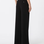 Pantalone largo in cady 2526136011 001 MAX MARA STUDIO Nero 