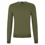Maglia girocollo in merinos 50476364 10243935 01 377 BOSS Open green 