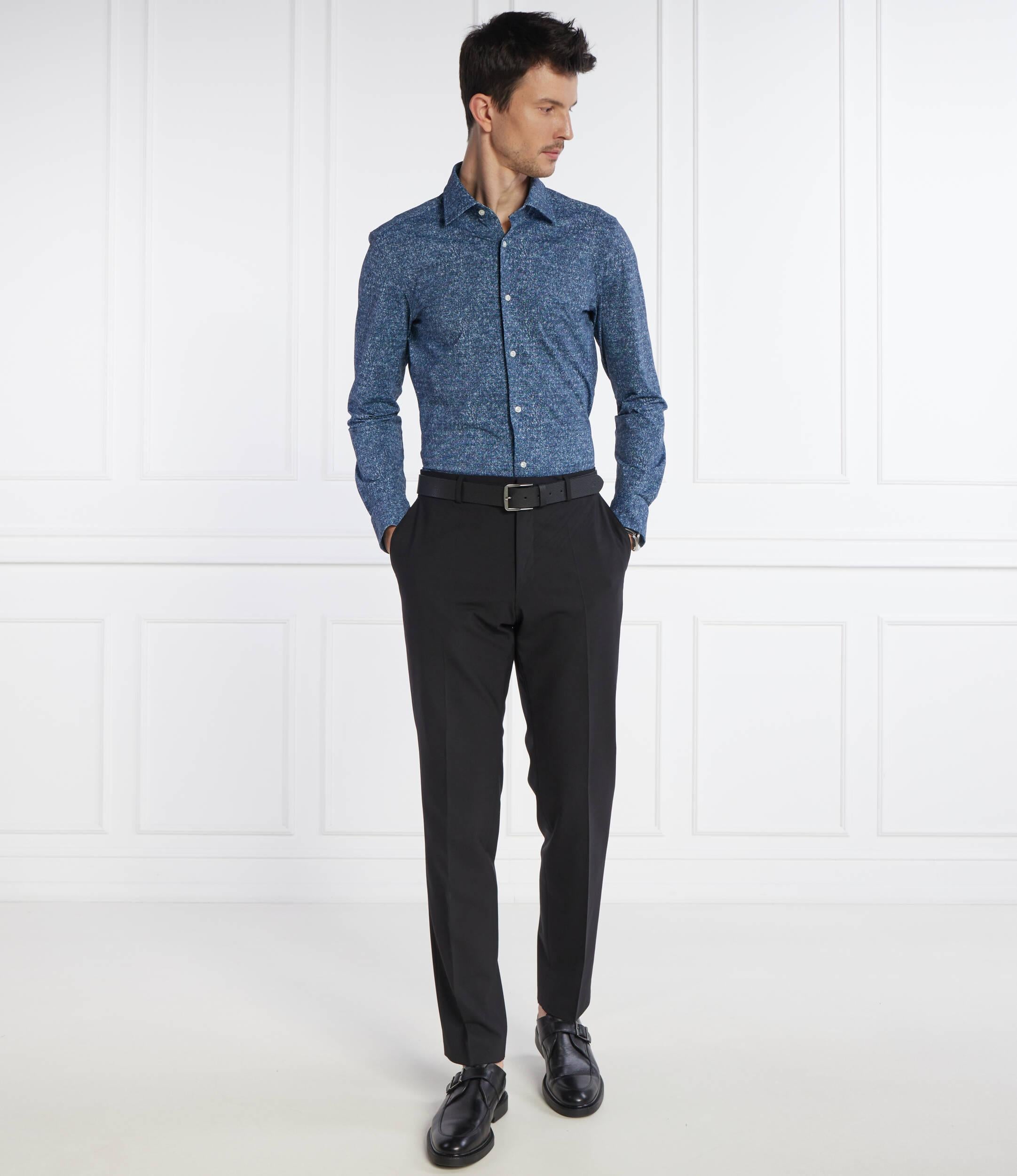 Camicia slim fit 50513462 10259255 01 460 BOSS Open blue 