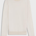 Maglia girocollo in lana e cotone 50549985 10274948 01 131 BOSS Open white 