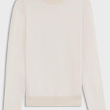 Maglia girocollo in lana e cotone 50549985 10274948 01 131 BOSS Open white 