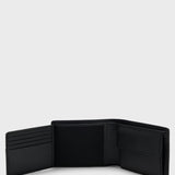 Portafoglio in pelle con logo goffrato 50470436 10241555 01 001 BOSS Black 