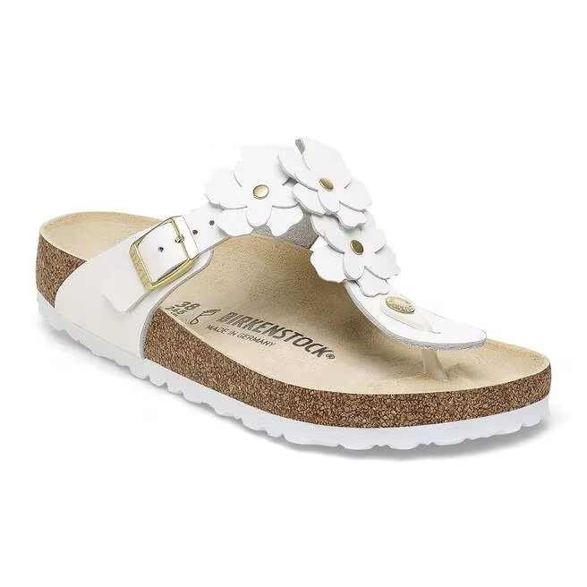 Infradito in pelle GIZEH FLOWERS 1026686 WHITE BIRKENSTOCK White 