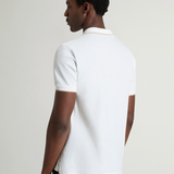 Polo in piqué di cotone elasticizzato CFWOPO2000MRUT5348 8270 WOOLRICH Artic white 