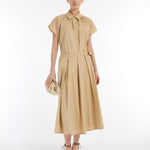 Gonna in popeline di cotone 2515101032 005 MAX MARA WEEKEND Beige 