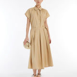 Gonna in popeline di cotone 2515101032 005 MAX MARA WEEKEND Beige 