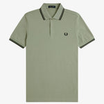 Polo manica corta M3600 S23 FRED PERRY Seagrass/black 