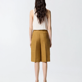 Bermuda in lino 106870A3E3 L25 PINKO Bronzo 