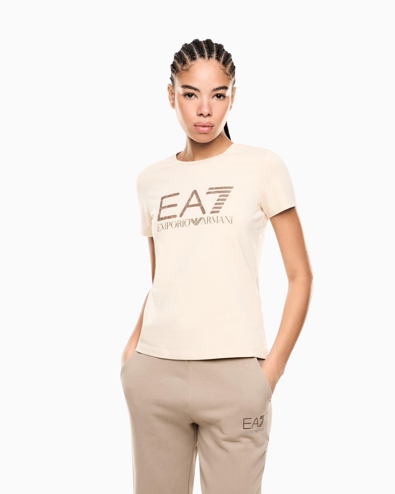T-shirt in jersey elasticizzato Graphic Series 7W000993 AF18401 U1088 EA7 Beige 