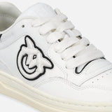 Sneaker in pelle con logo bianco e nero SS0077P001 ZZ1 PINKO White/black 