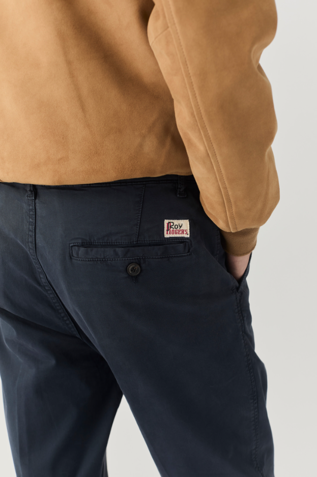 Pantalone in cotone lavato RRU90001 C925 0112 C0048 ROY ROGER'S Blue navy 